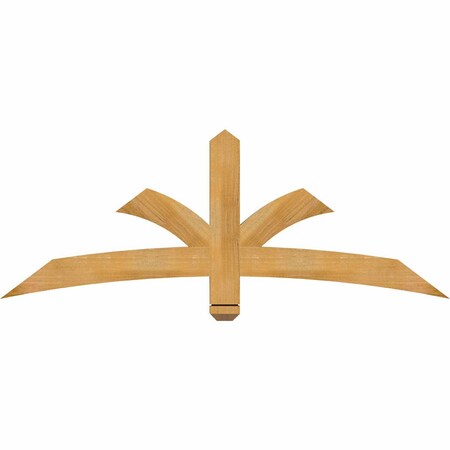 Ekena Millwork Davenport Rough Sawn Timber Gable Bracket, Western Red Cedar, 60"W x 22"H x 2"D x 4"F, 9/12 Pitch GBW060X22X0204DAV00RWR